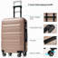 Ensemble de valises Hardshell en ABS - Valises légères et durables avec deux roues pivotantes, tailles de bagage à main et pour bagages