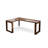 Solid wood walnut-colored L-shaped corner desk-217062022-217062020