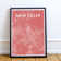 New Delhi City Map - Unframed Graphic Art Print on Paper