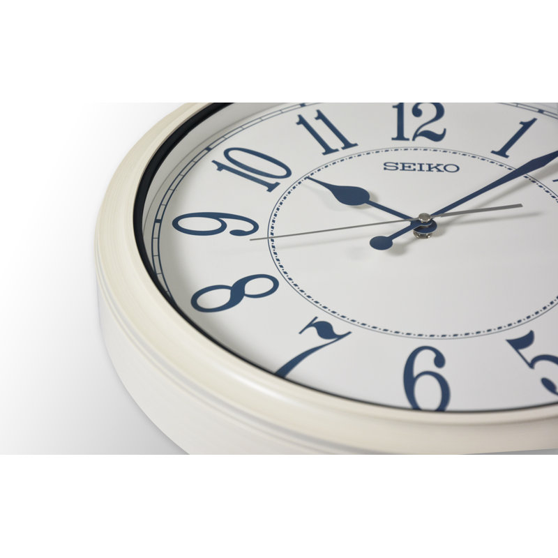 QXA801WLH Wall Clock, White, White