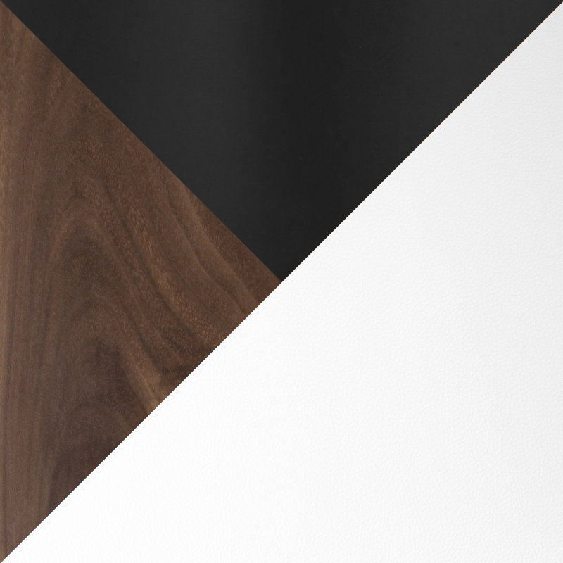 Tabouret de bar Arabelle, Noir, Blanc