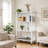 4 Tier White Folding Shelf on Wheels