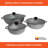 Imusa 1.5, 2.5, And 5.2 Qt 3pc Basic Caldero Set With Glass Lid