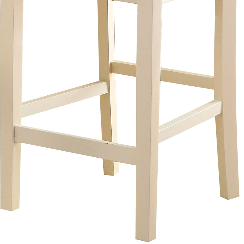 2 chaises de hauteur comptoir crème - élégantes et stables pour les sièges de salle à manger, option élégante