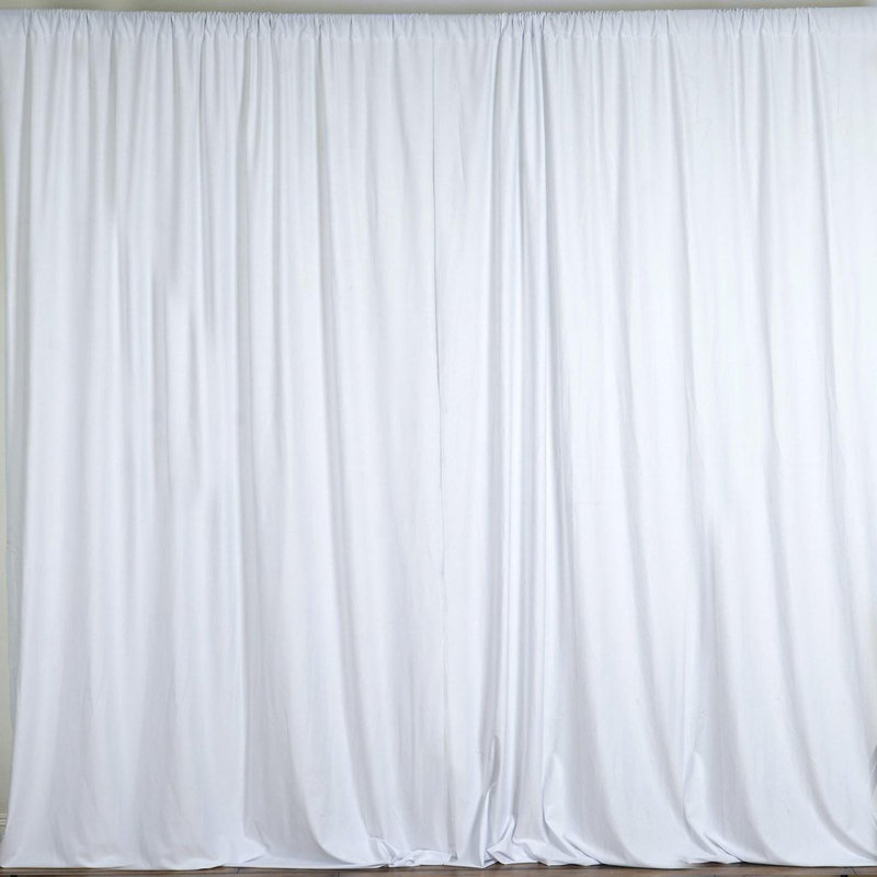 Antion Semi Sheer Curtain Single Panel, 56" x 120", White