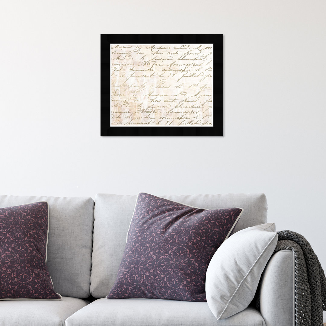 'Letters' Framed Graphic Art Print on Canvas Red Barrel Studio® 