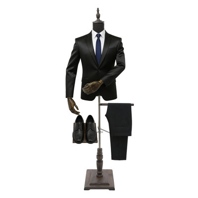 Tekelia Freestanding Suit Valet Rack Stand Organizer