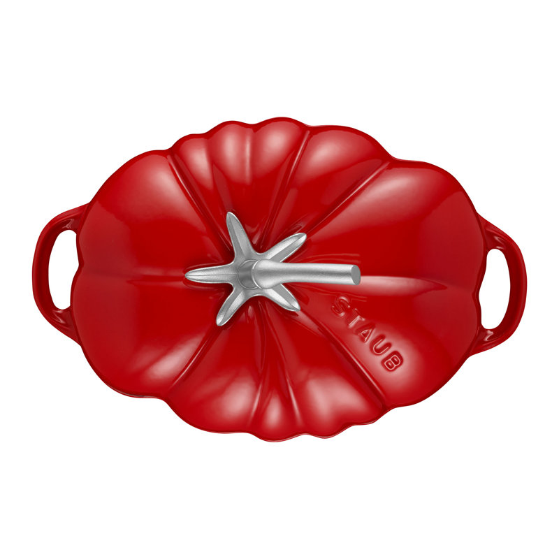 Cherry Red Cast Iron 3-Quart Tomato Cocotte
