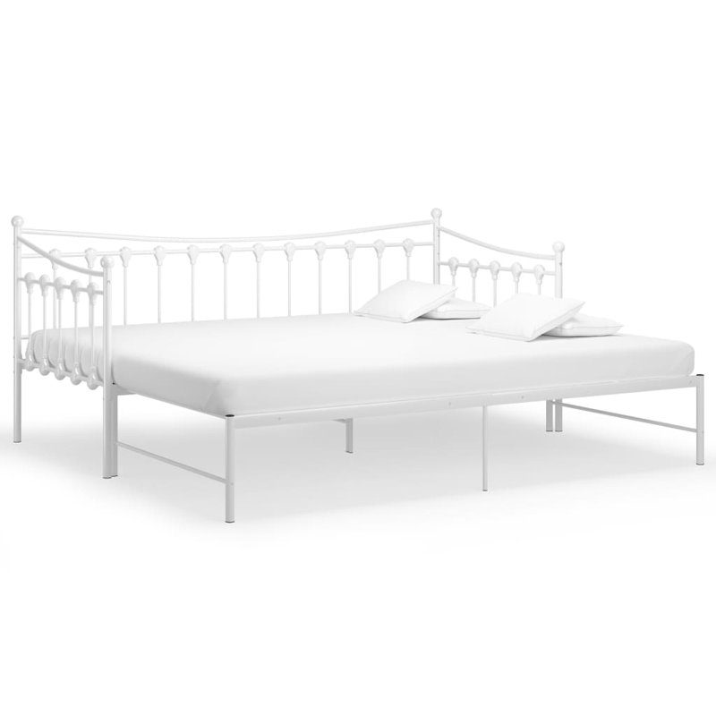 Structure de canapé en métal thermolaqué vidaXL 35,4 x 78,7 po, Blanc
