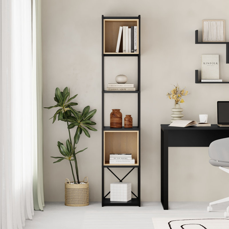 Irina 179cm H x 36cm W Metal Bookcase