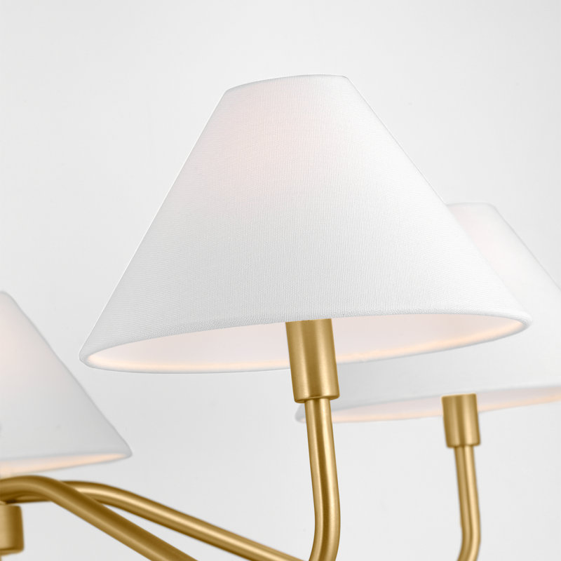 Grand lustre Eldon, Laiton satiné