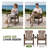 4-Person 5-Piece rectangular Patio Dining Set With Umbrella Hole-207604144