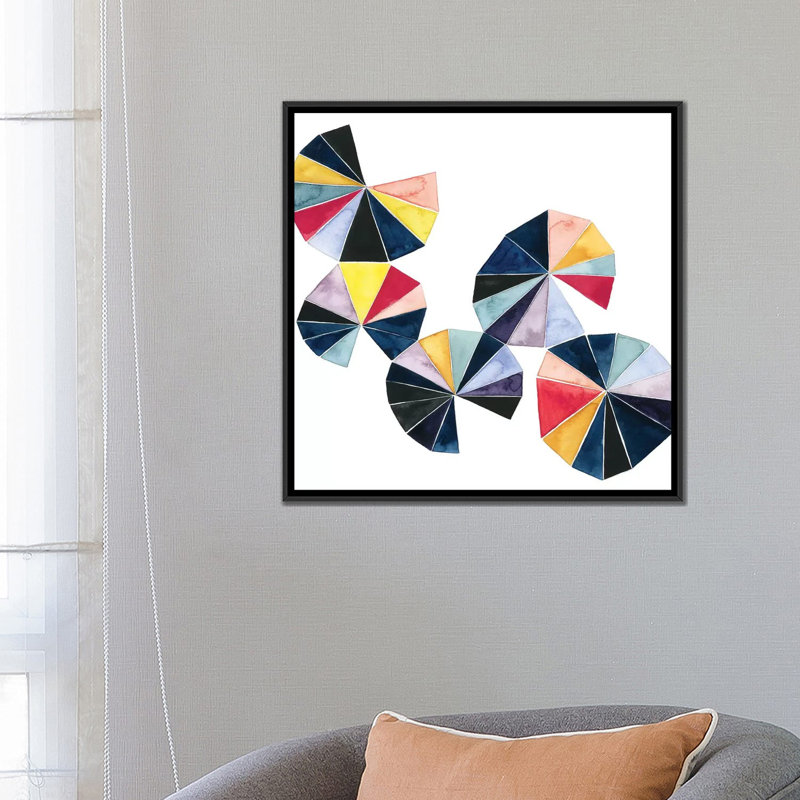 « hélice brillante ii », impression sur toile, H 18 po x l 18 po x P 1,5 po, Toile avec cadre noir, Pas de tapis