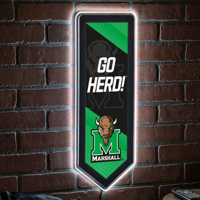 NCAA Team Pennant Shaped LED Lighted Wall Sign