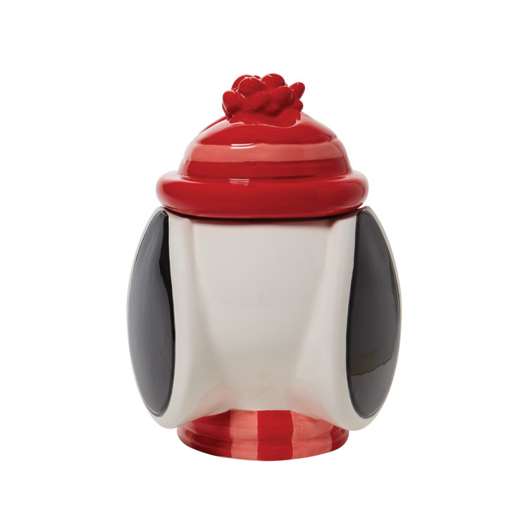 Peanuts Classic Snoopy Dog House Durastone 11.2 in. Cooke Jar in Red