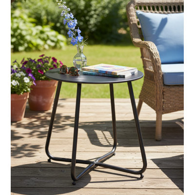Round Metal Outdoor Side Table