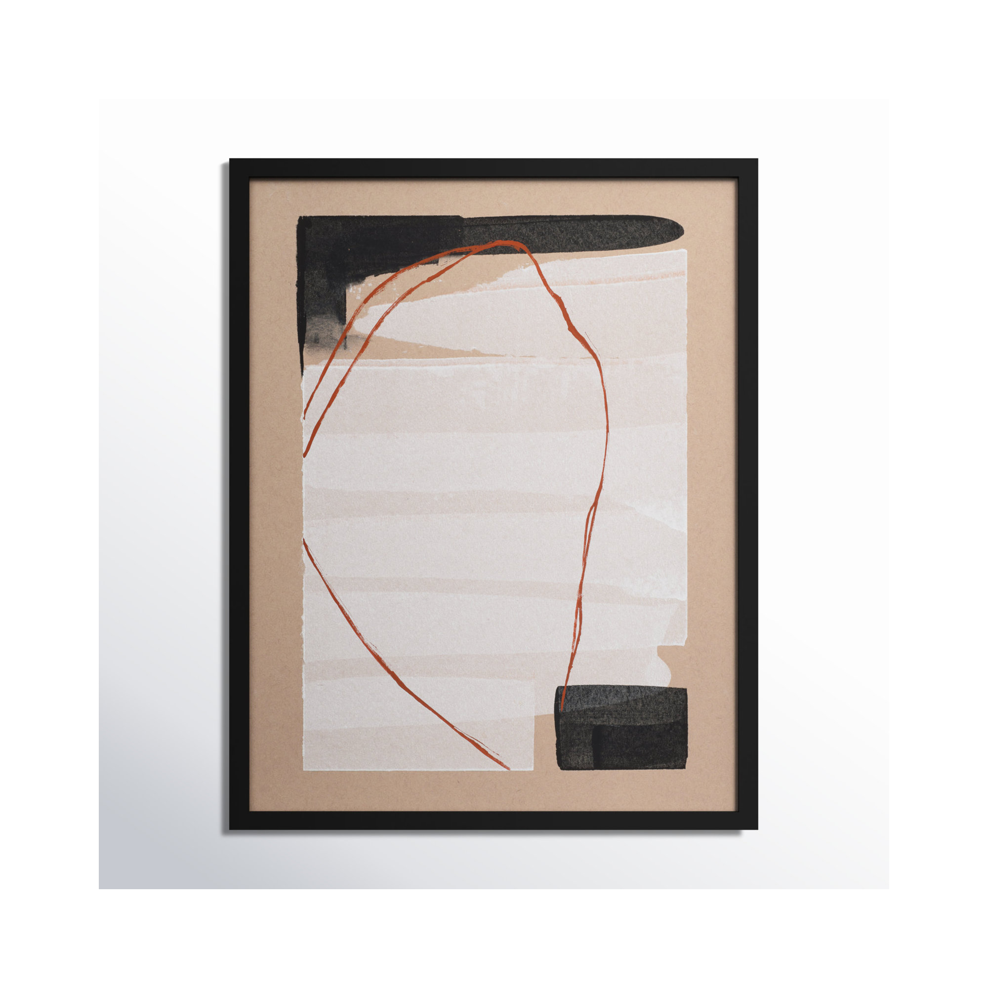 Orange Is The New Black 4 by Andrea Stokes, 38" H x 30" W x 1.25" D, Black Framed