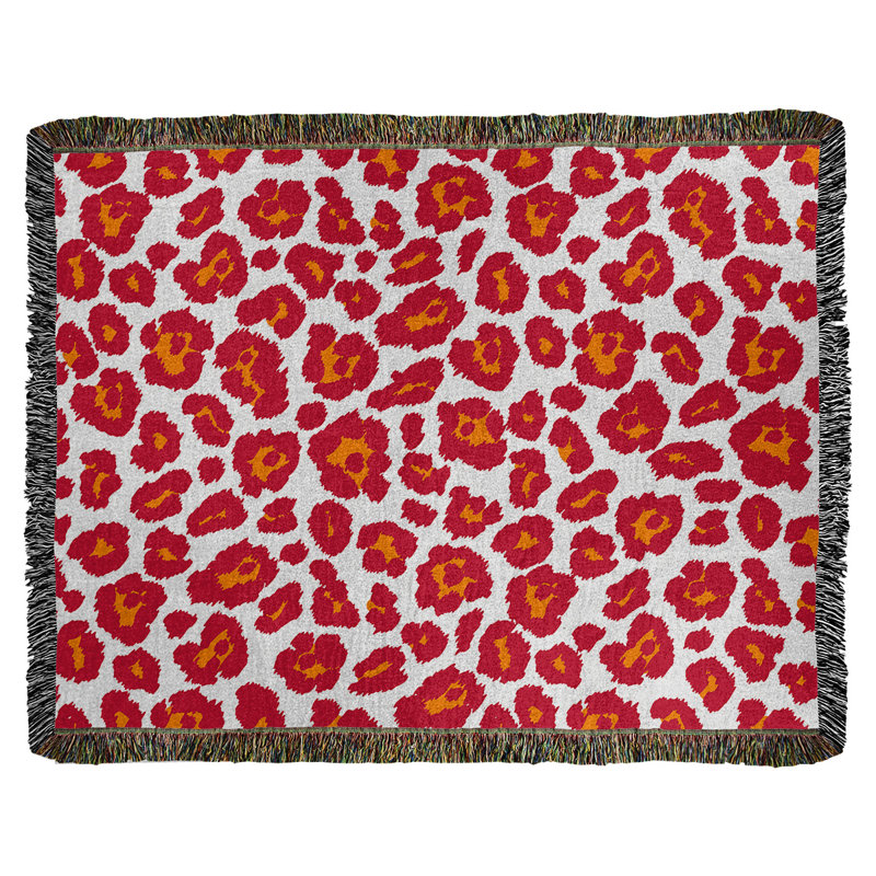 Jeté en coton Tampa Bay Football, 52 po x 37 po, Blanc / rouge / orange