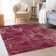 Premium Machine Washable Prisco Burgundy Rug