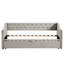 Lit de jour simple avec revêtement gris et lit gigogne ajustable pour adultes revêtus de plusieurs espaces fonctionnels, sans sommier tapissier-667602846