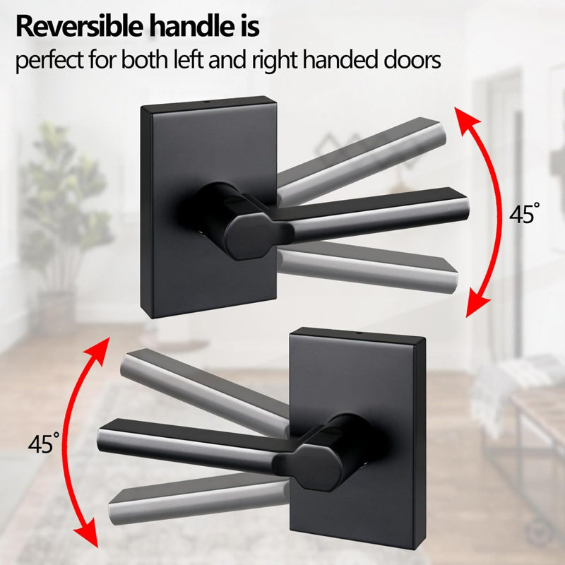 Passage (Hall & Closet) Door Lever, Matte Black