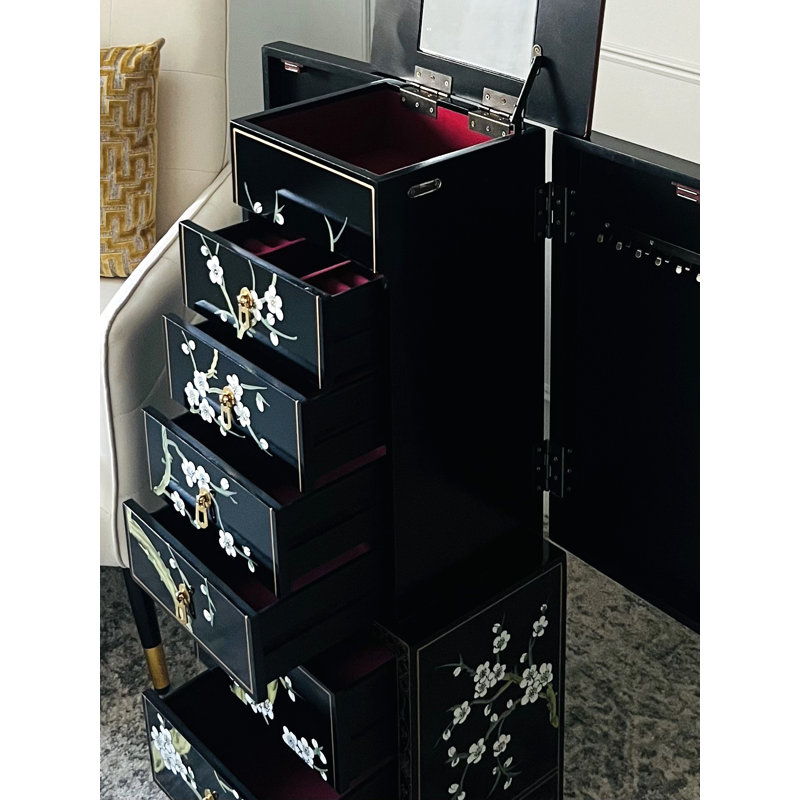 Freestanding  Blossom Jewellery Cabinet Armoire