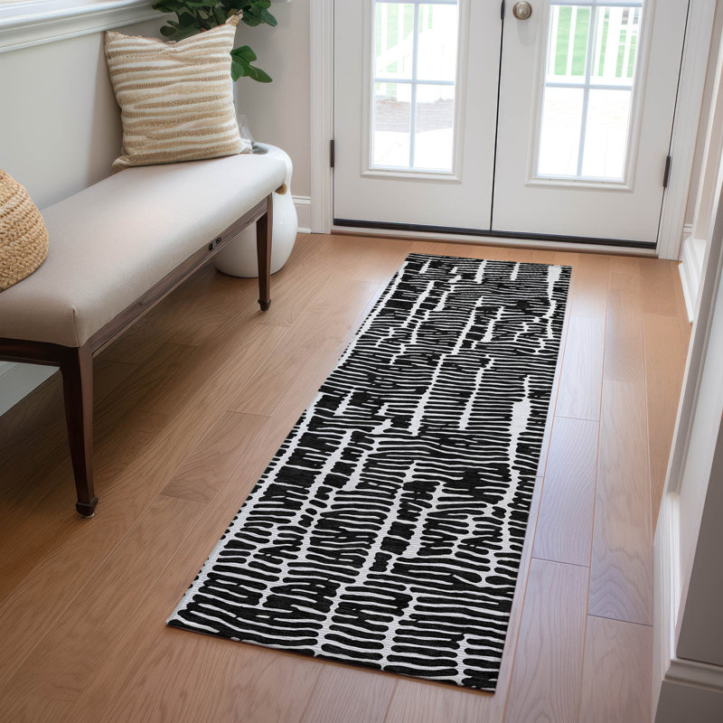 Malchow Washable Abstract Indoor / Outdoor Rug, Runner 2'3" x 7'6"