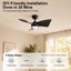 Ventilateur de plafond de 52 po et petit ventilateur de plafond de 36 po pour le bureau de la chambre à coucher-1842329781-1842329783