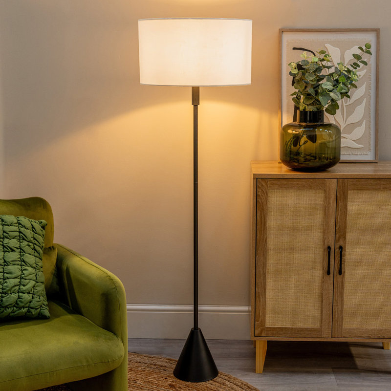 131.5cm Matte Traditional Floor Lamp, Grey