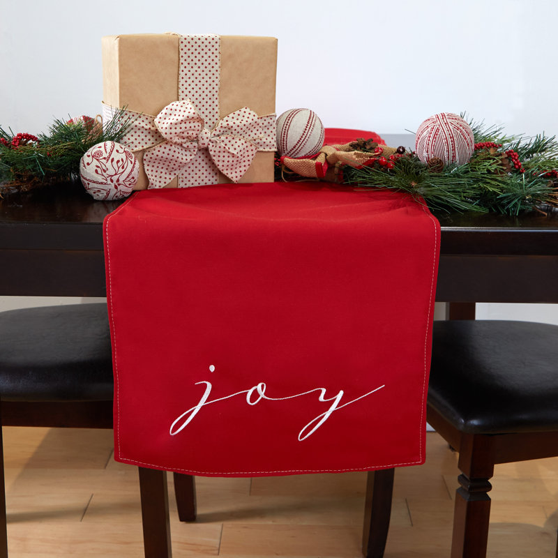 Edik Rectangular Christmas Table Runner, 90" L X 16" W