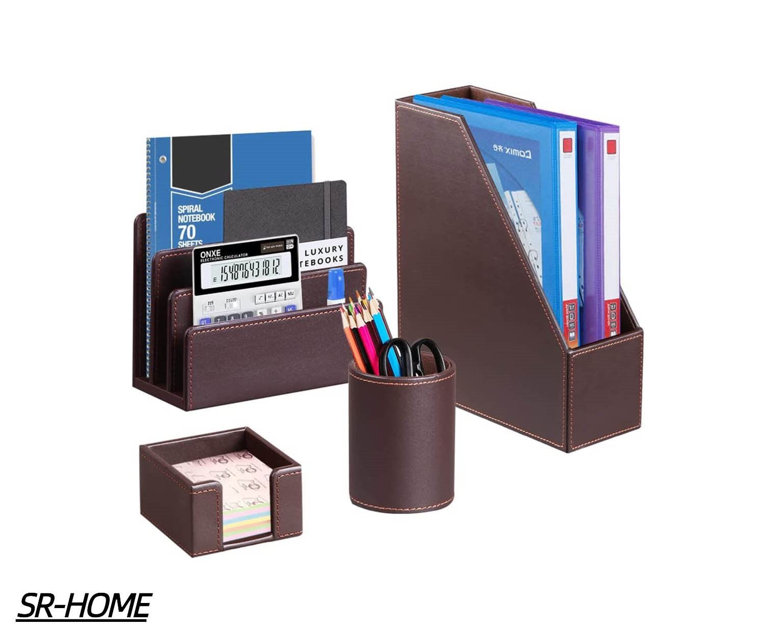SRHOME Leather Desk Organizer Set Wayfair