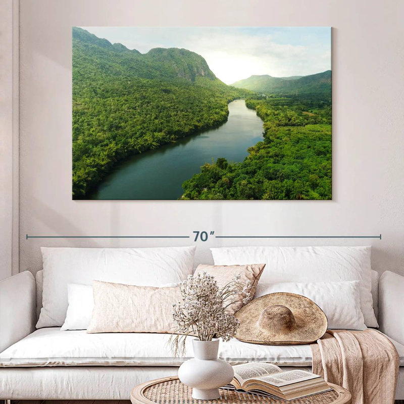 Alvord River Through Rainforest, 34" H x 51" W