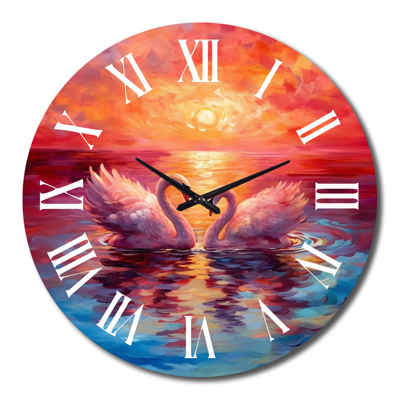 Horloge murale Swans In Love, Grand