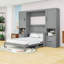 Grand lit escamotable avec placard, tiroirs et tablettes-1043570823
