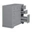 Meuble-lavabo 36 po sans lavabo, base d'armoire seulement, une armoire et six tiroirs, gris-1750103025