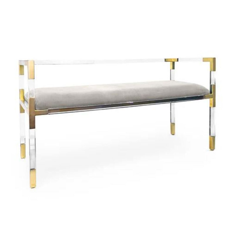 Velvet Upholstered Bench