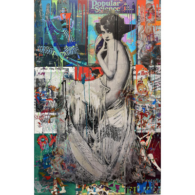 The Girl Next Door, original mixed media on canvas by Oliver Neilson, 38x60