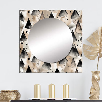 Militza - Modern Geometric Square Living Room Wall Mirror Art