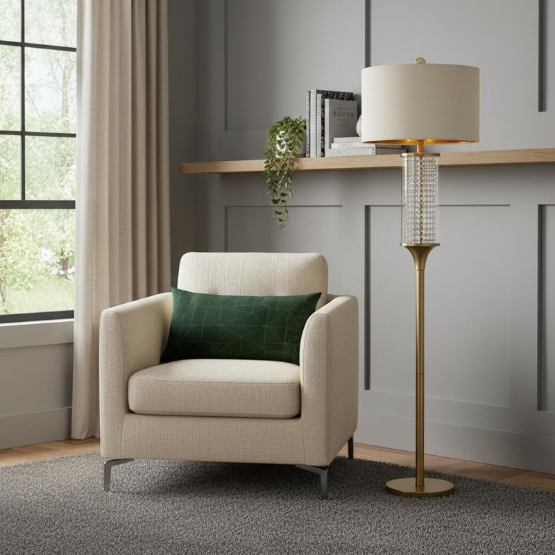 Derf 62.25'' Gold Traditional Floor Lamp