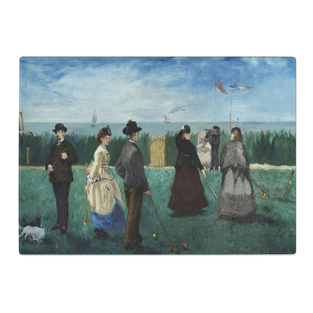 Croquet at Boulogne by Edouard Manet Chopping Board