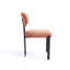 Ensemble de 2 chaises de salle à manger modernes rembourrées avec pieds en métal noir-1942739021
