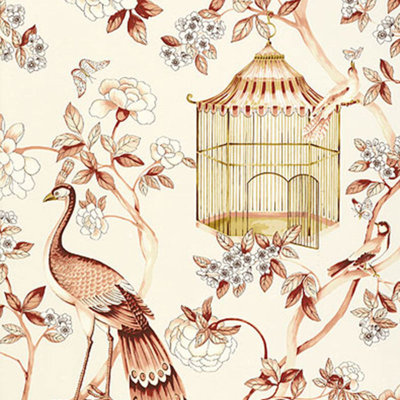 Papier peint Oiseaux Et fleurs