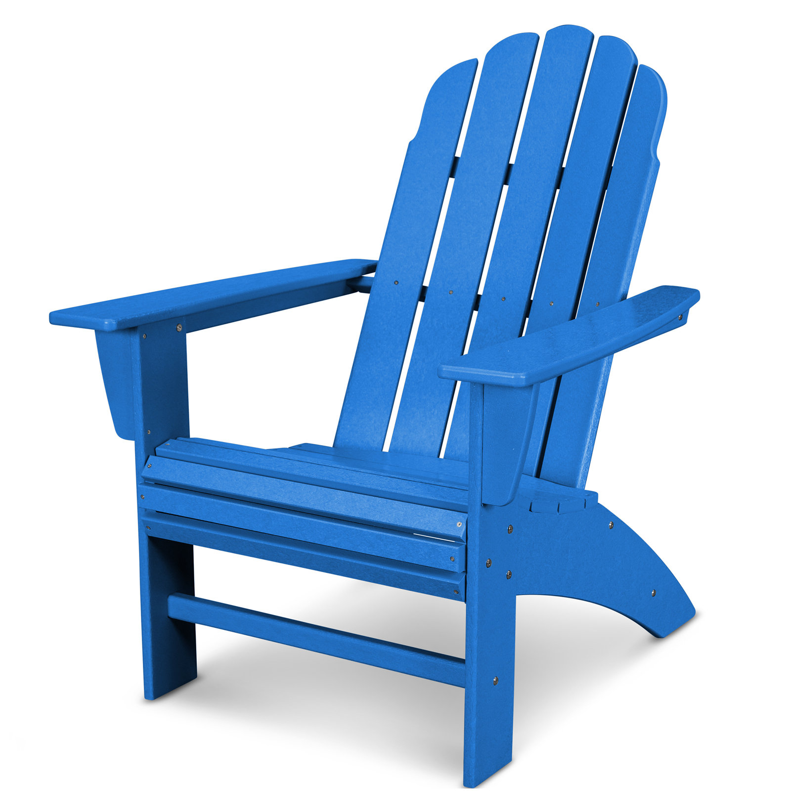 POLYWOOD Vineyard Curveback Resin Adirondack Chair, Pacific Blue