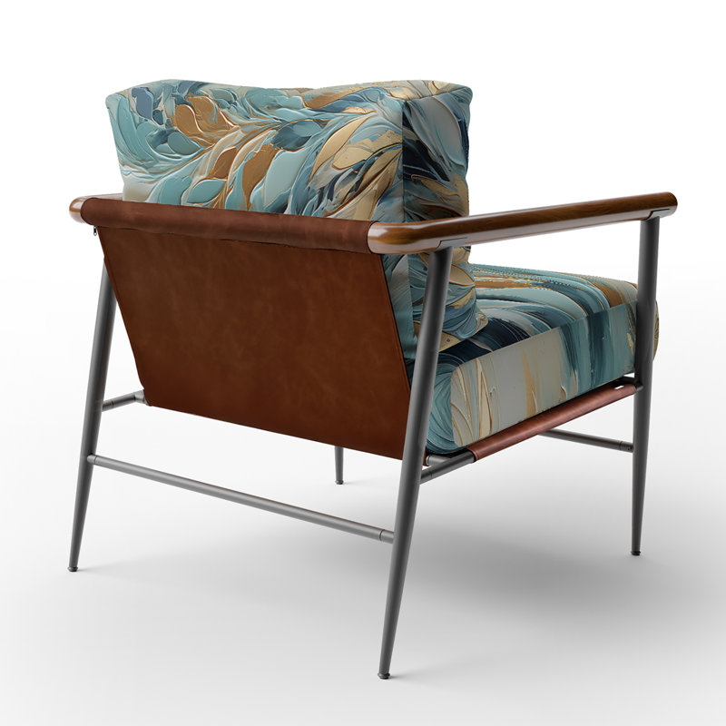Fauteuil d'appoint rembourré or et bleu Frosty Drift Experienc, Noir