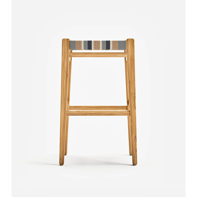 Outdoor Teak Bar Stool, 30", Serena
