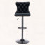 Tabouret de bar pivotant en velours à hauteur réglable et base de 17,7 po, ensemble de 2-870476457