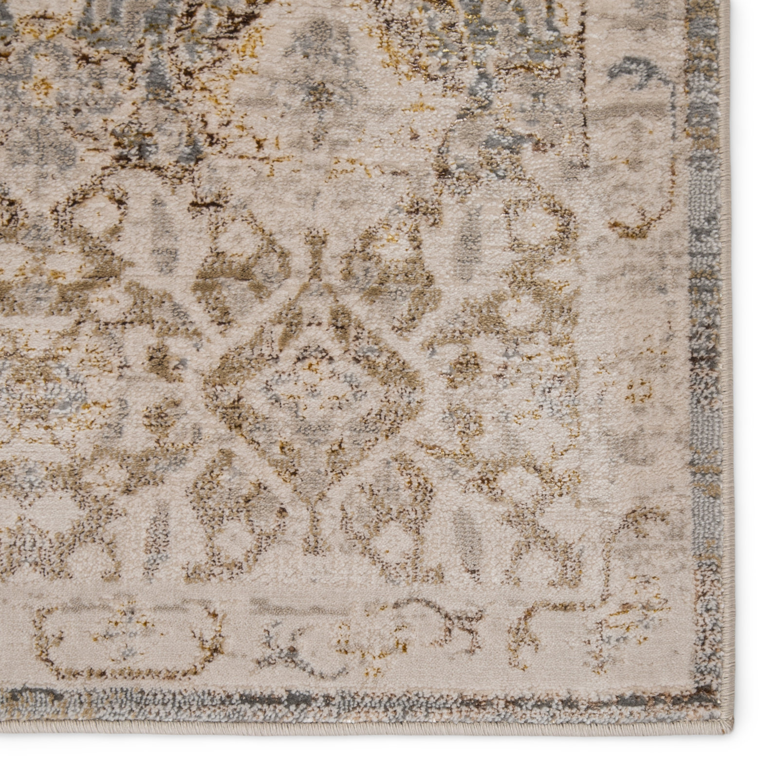 Lynnette Gray/Beige Rug, Rectangle 6'7" x 9'6"