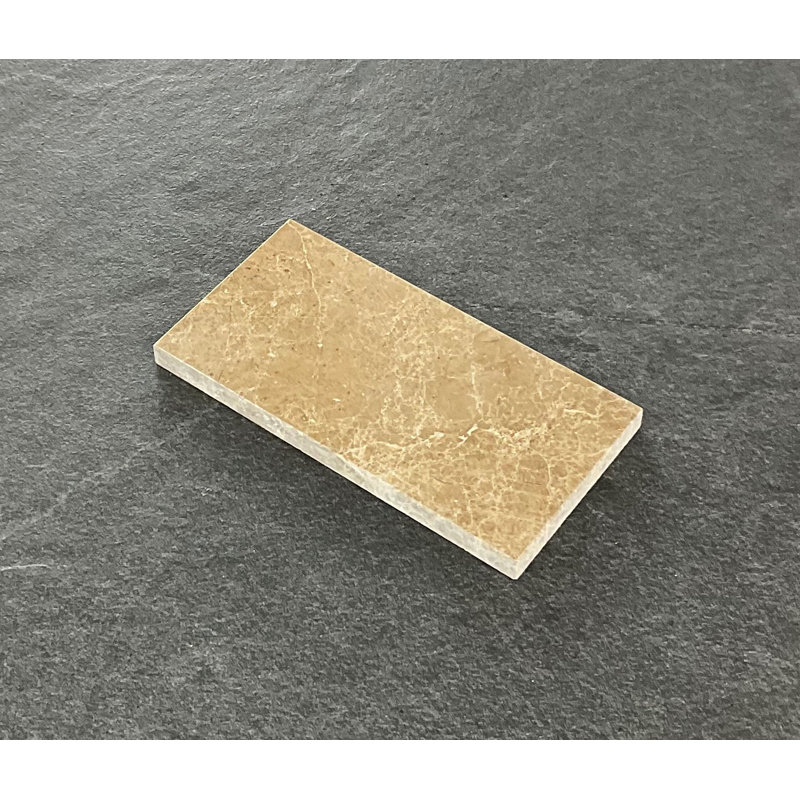 3" x 6" Light Emperador Marble Subway Wall and Floor Tile, Orange