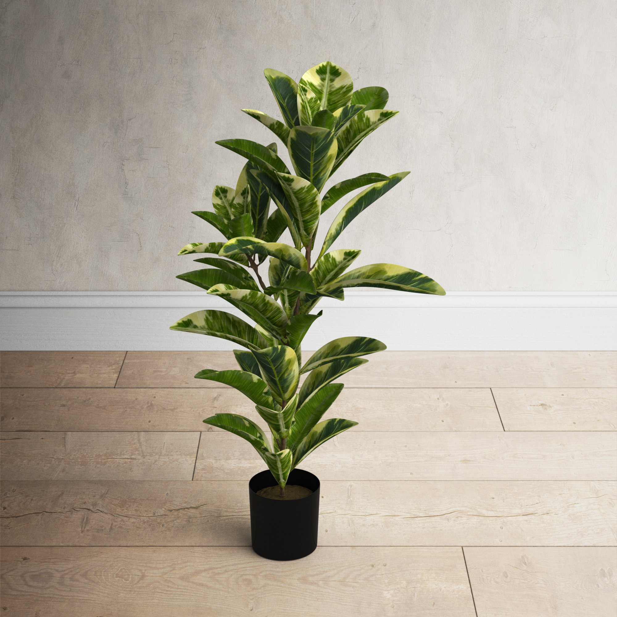 Artificial Dieffenbachia Floor Plant - 40-inch Potted Faux