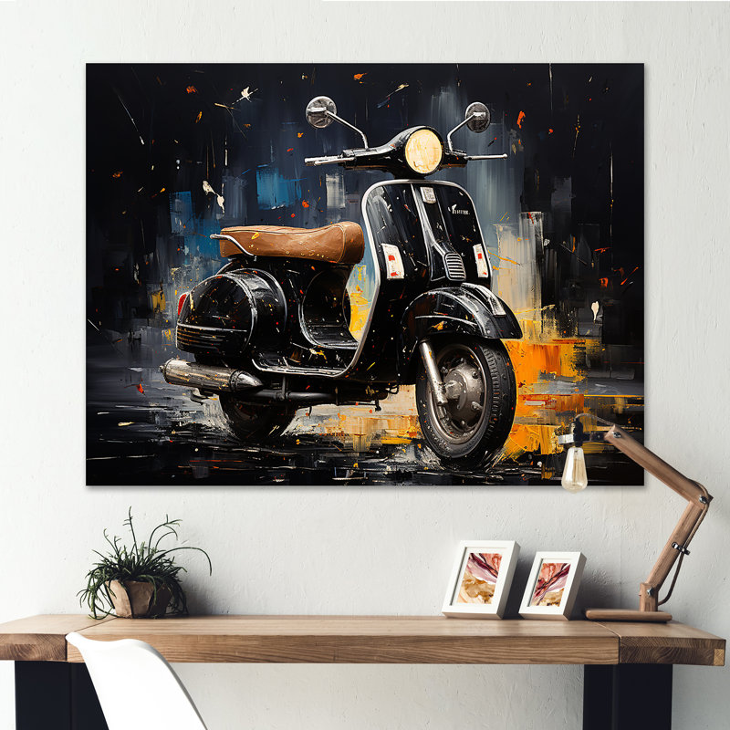 Scooter Adventures II sur impression sur toile, H 12 po x l 20 po x P 1 po, Toile tendue